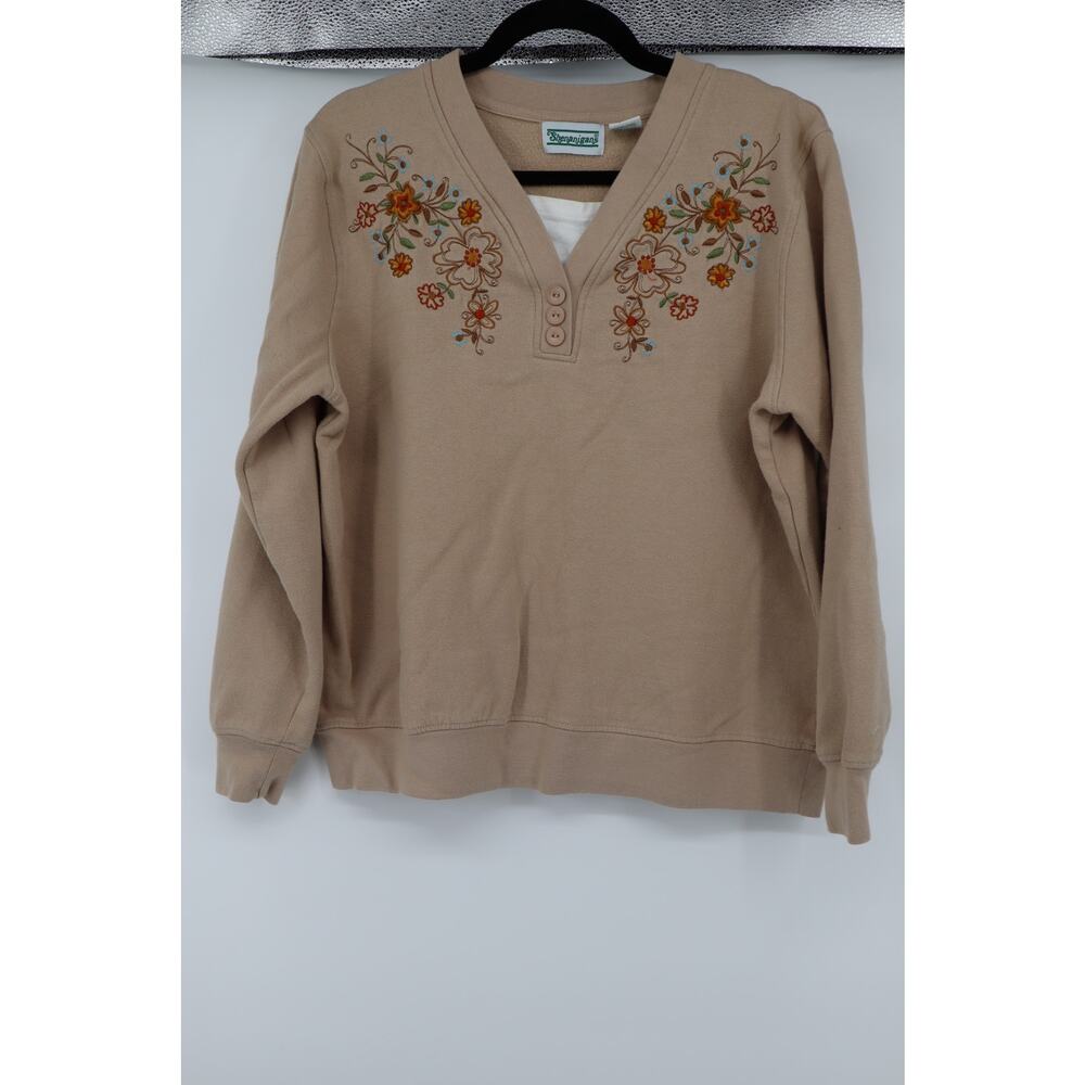 Shenanigan's Vintage Embroidered Sweater Size L Womens